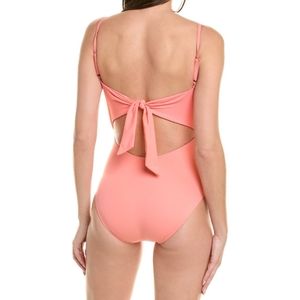 hermoza plus size 14 cecilia tie back one piece pink swimsuit